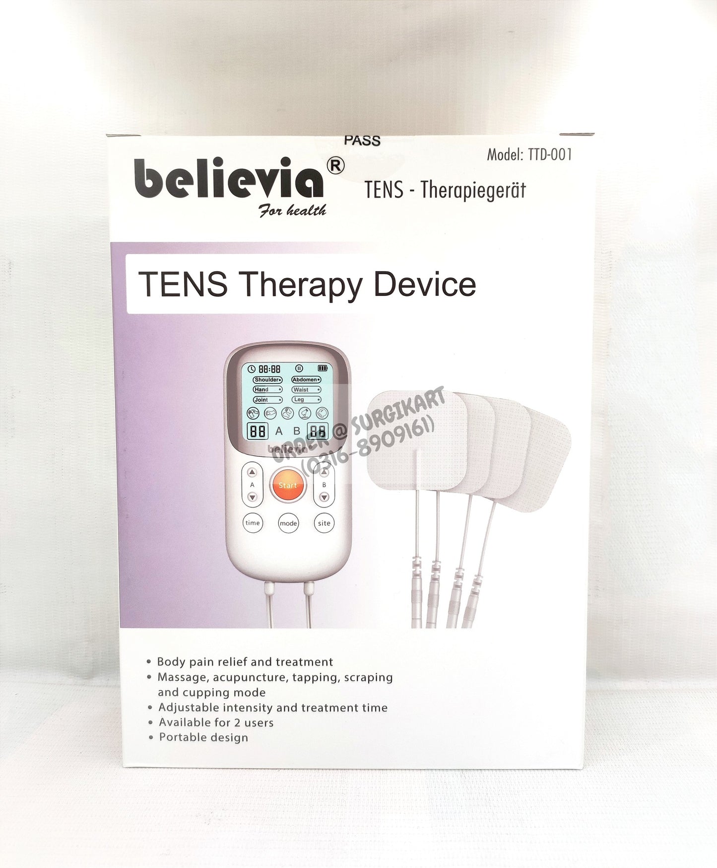 TENS Therapy Device - Believia - TD-001