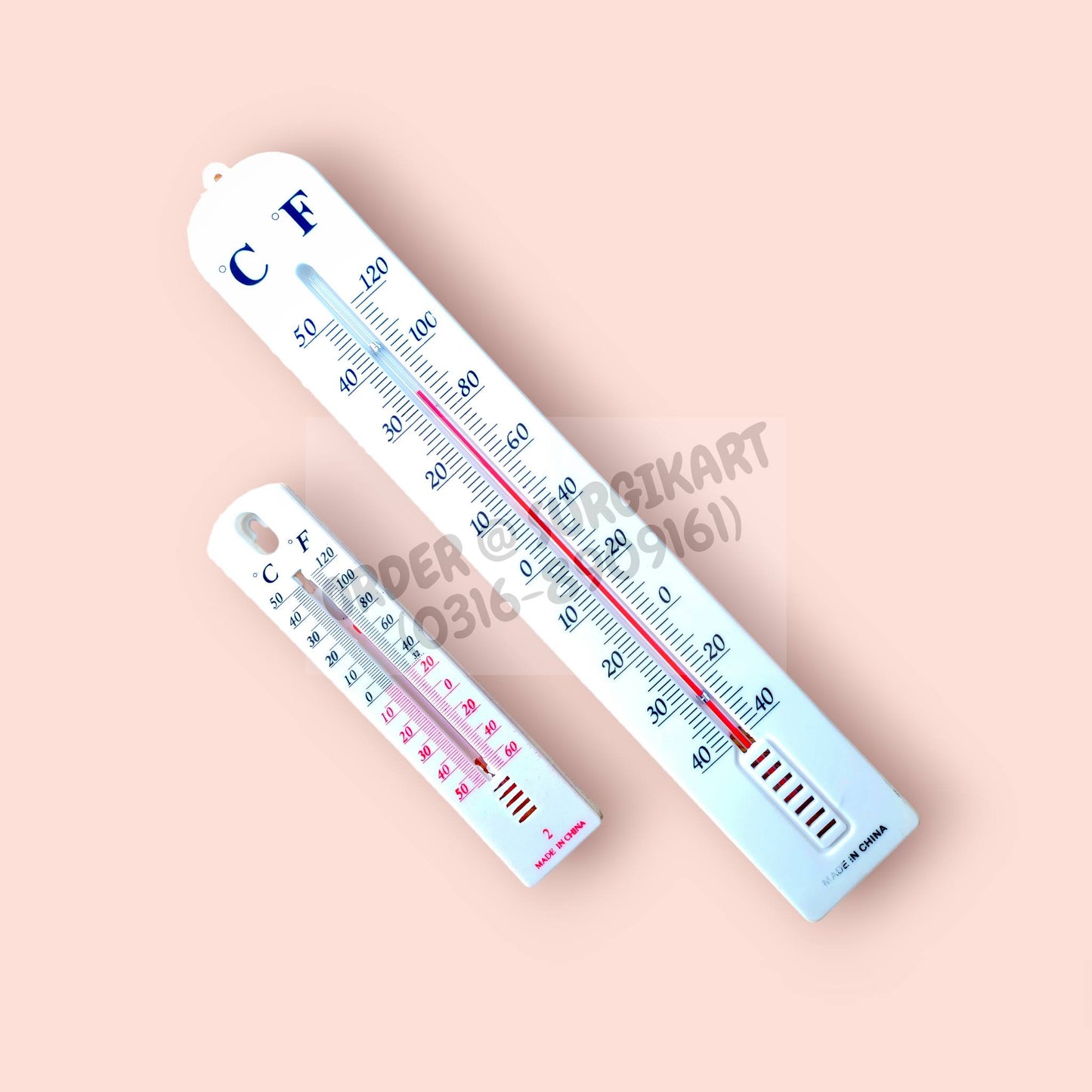 Plastic Room Thermometer / Temperature gauge 5 inch