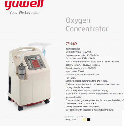 7F-10 OXYGEN CONCENTRATOR 10LTR YUWELL